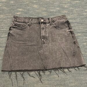 Gray Denim Skirt